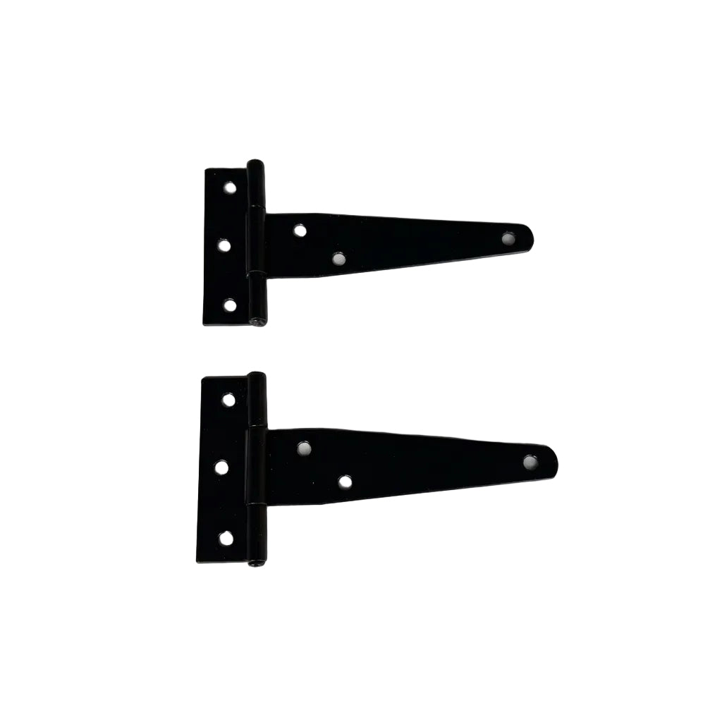 Black Tee Hinges – Light & Medium Duty (Pair)