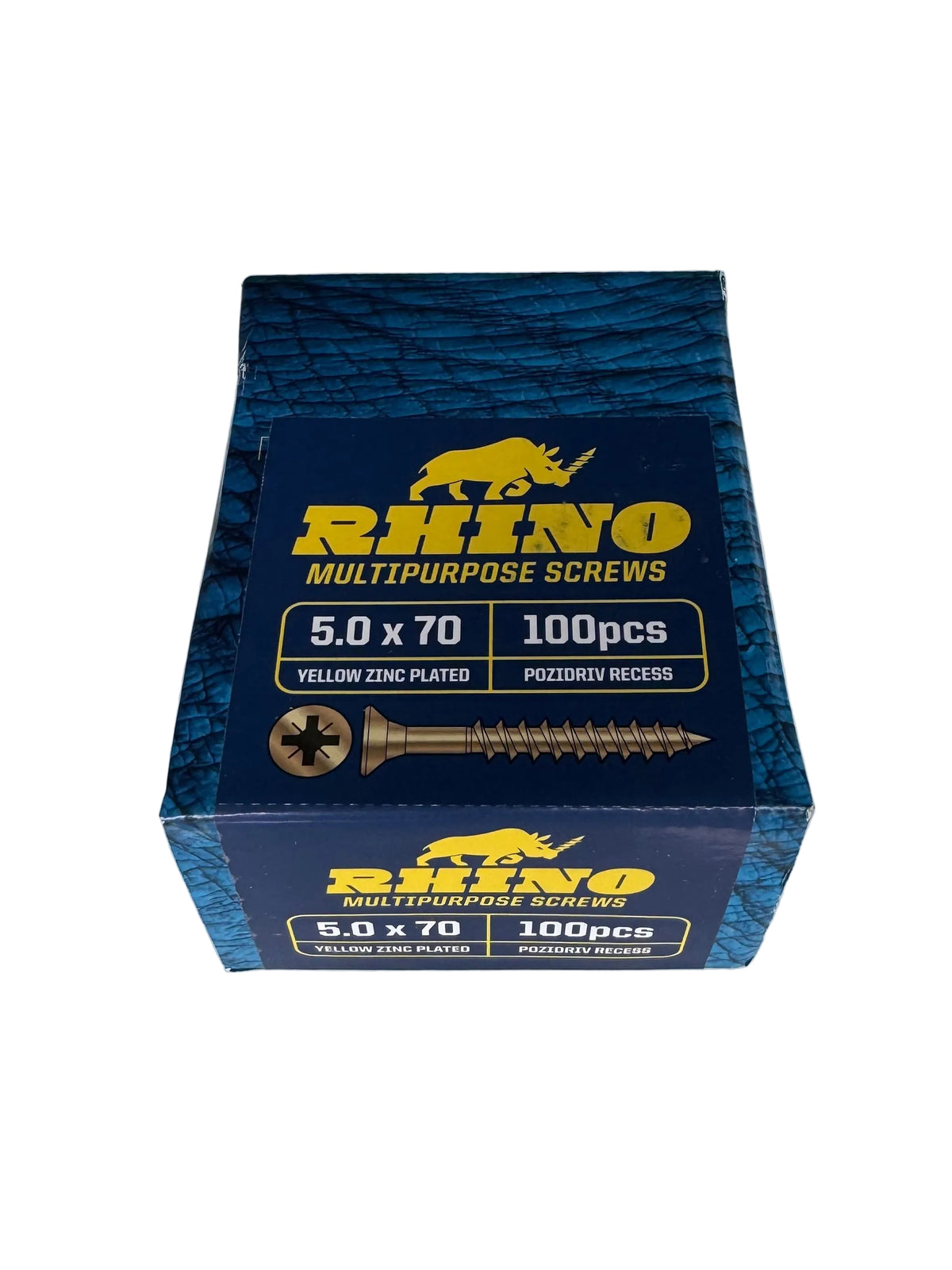 Rhino Multi-Purpose Pozi Screws – 5 x 70mm (Pack of 100)