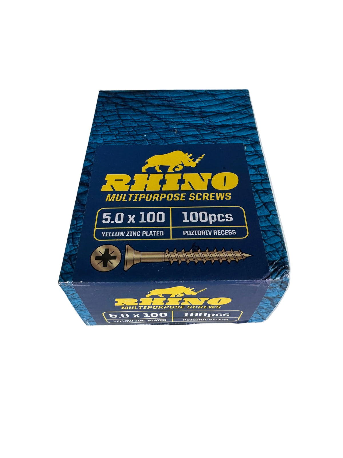 Rhino Multi-Purpose Pozi Screws – 5 x 100mm (Pack of 100)